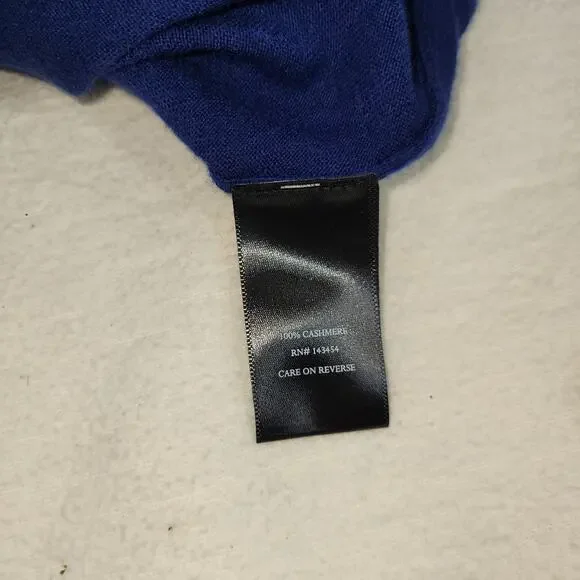 Williams & Kent Sweater Mens XL Blue 100% Cashmere V Neck Sleevless Preppy Work - Picture 10 of 11